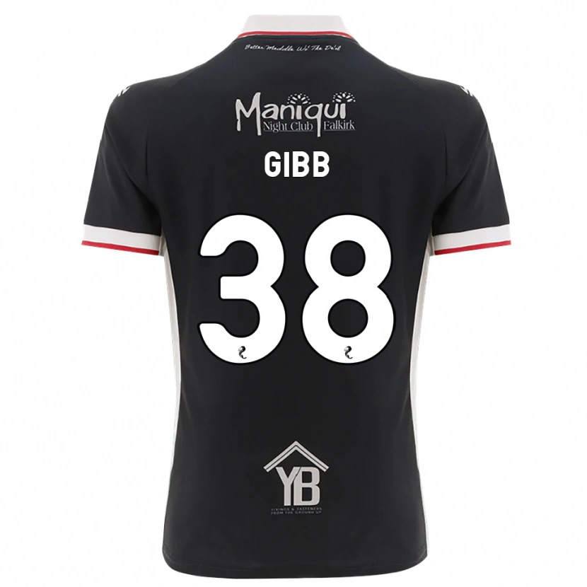 DanxenメンズThomas Gibb#38黒白赤ホームシャツ2026/27ジャージーユニフォーム