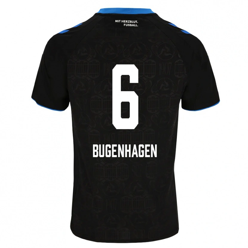 DanxenメンズJulius Bugenhagen#6ブラック ホワイト レッドホームシャツ2026/27ジャージーユニフォーム