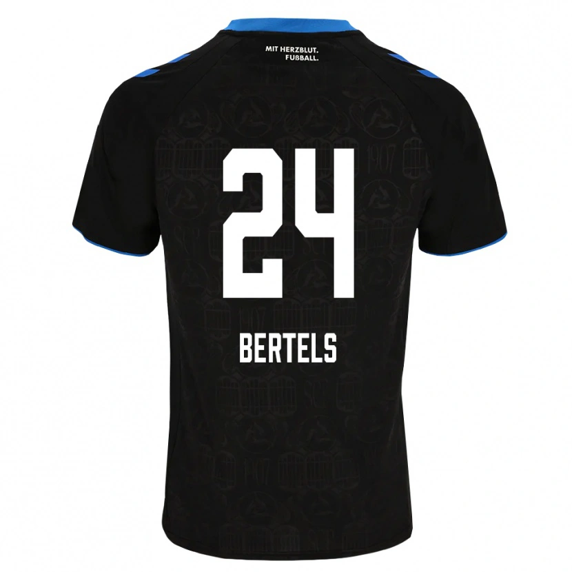 DanxenメンズFelix Bertels#24ブラック ホワイト レッドホームシャツ2026/27ジャージーユニフォーム