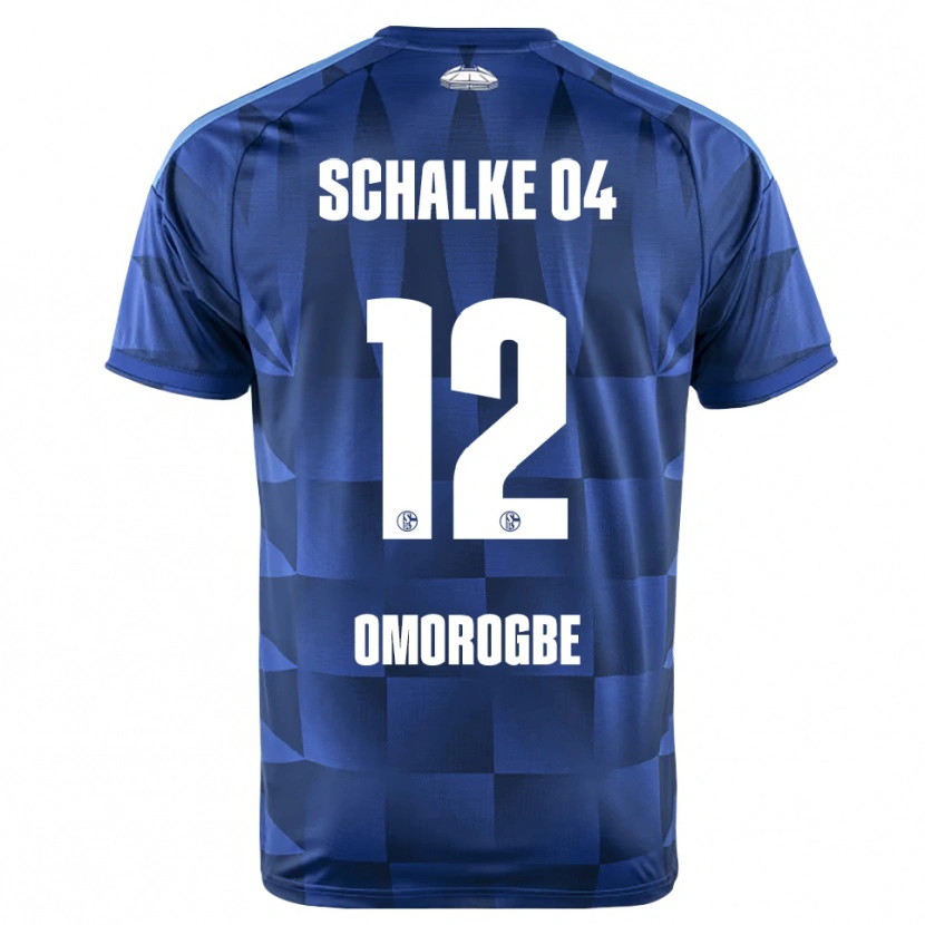 DanxenメンズMichael Omorogbe#12ダークブルー イエロー ホワイトホームシャツ2026/27ジャージーユニフォーム