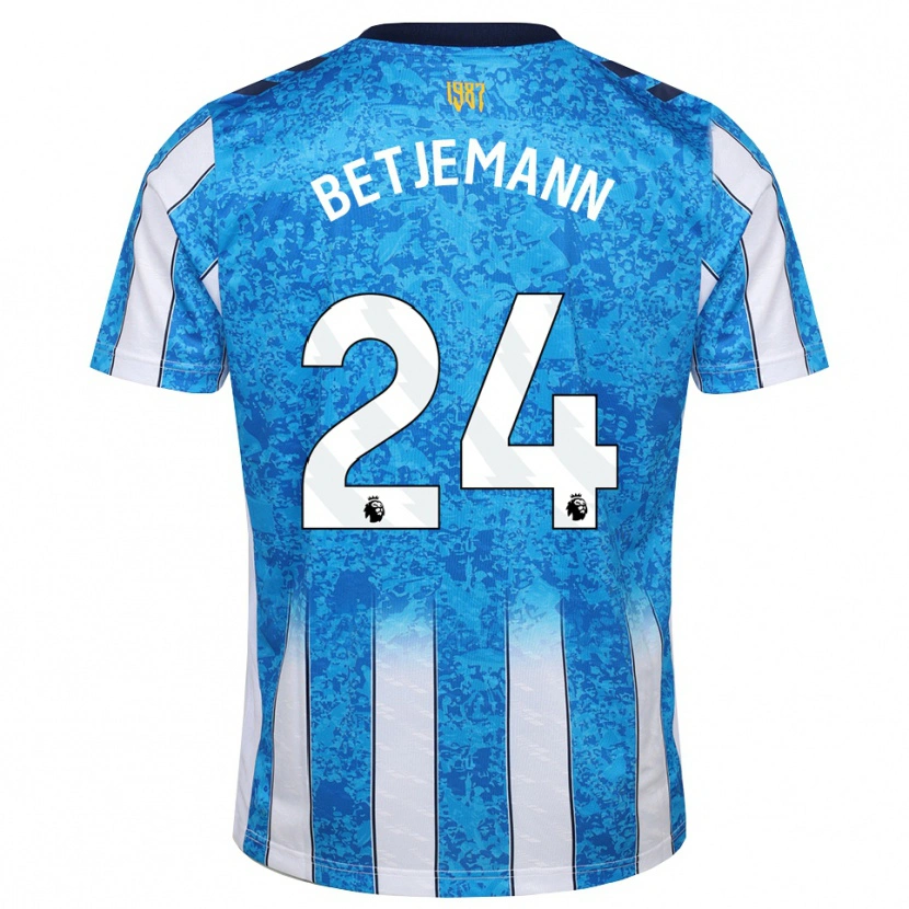 DanxenメンズElliot Betjemann#24ホワイト ブルー オレンジホームシャツ2026/27ジャージーユニフォーム