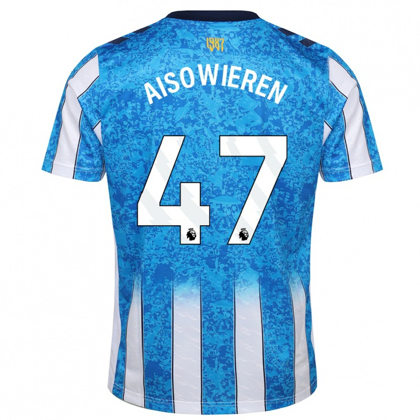 DanxenメンズEvan Eghosa Aisowieren#47ホワイト ブルー オレンジホームシャツ2026/27ジャージーユニフォーム