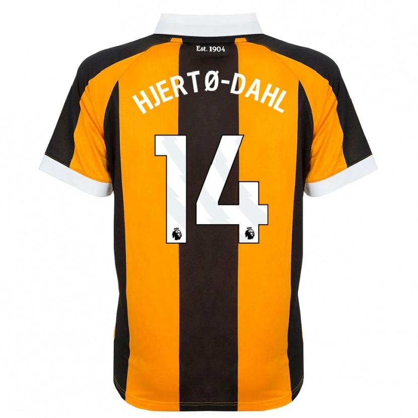 DanxenメンズJens Hjertø-Dahl#14オレンジ ブラック ホワイトホームシャツ2026/27ジャージーユニフォーム