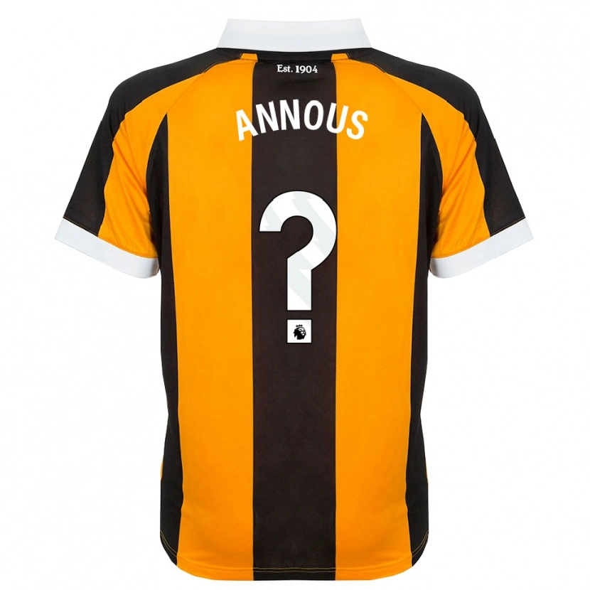 DanxenメンズBrandon Annous#0オレンジ ブラック ホワイトホームシャツ2026/27ジャージーユニフォーム
