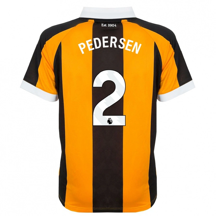 DanxenメンズEden Pedersen#2オレンジ ブラック ホワイトホームシャツ2026/27ジャージーユニフォーム