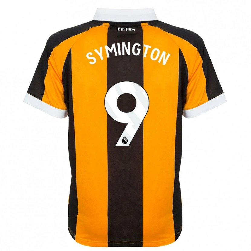 DanxenメンズJo Symington#9オレンジ ブラック ホワイトホームシャツ2026/27ジャージーユニフォーム