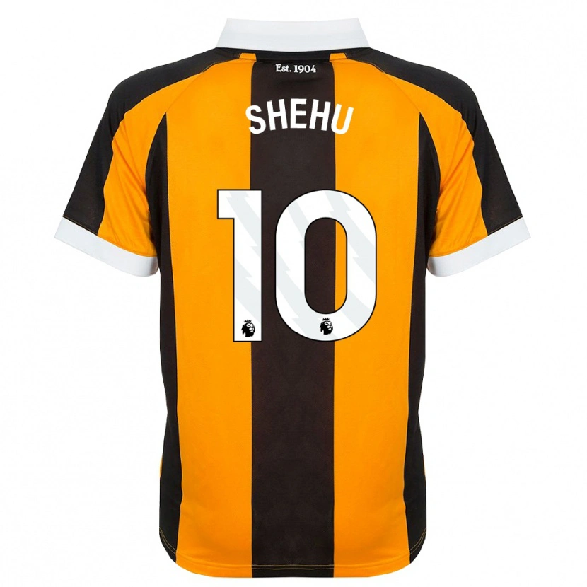 DanxenメンズAidon Shehu#10オレンジ ブラック ホワイトホームシャツ2026/27ジャージーユニフォーム