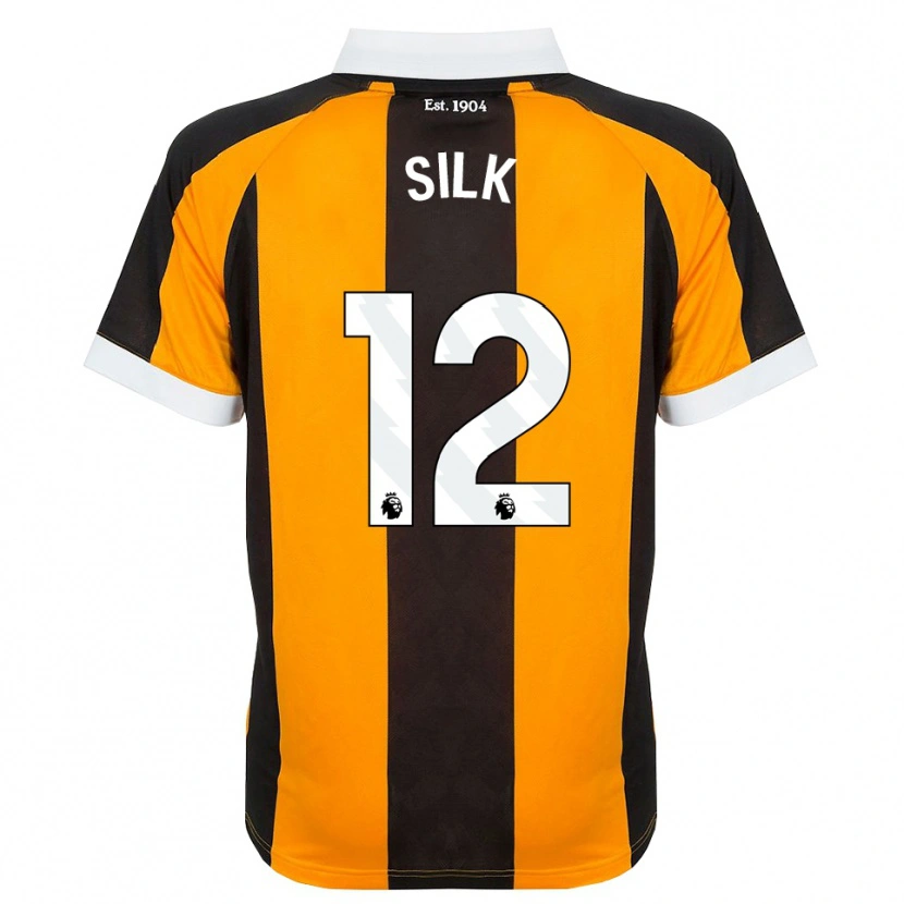 DanxenメンズReuben Silk#12オレンジ ブラック ホワイトホームシャツ2026/27ジャージーユニフォーム
