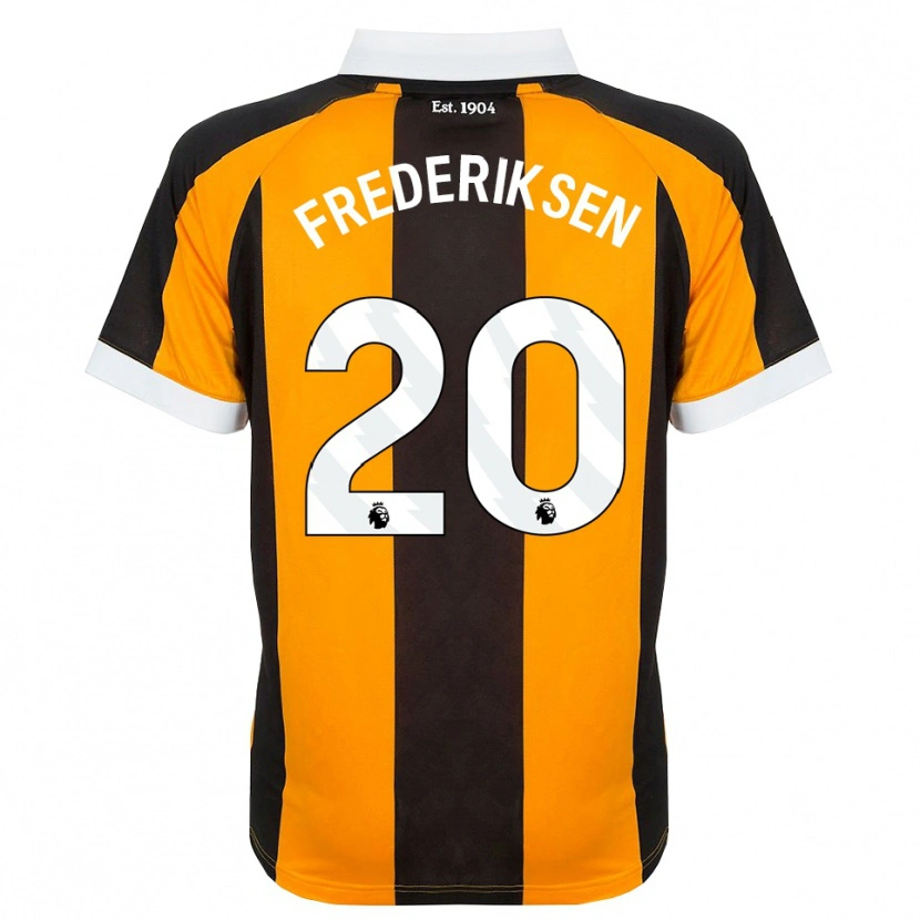 DanxenメンズAbbey Frederiksen#20オレンジ ブラック ホワイトホームシャツ2026/27ジャージーユニフォーム