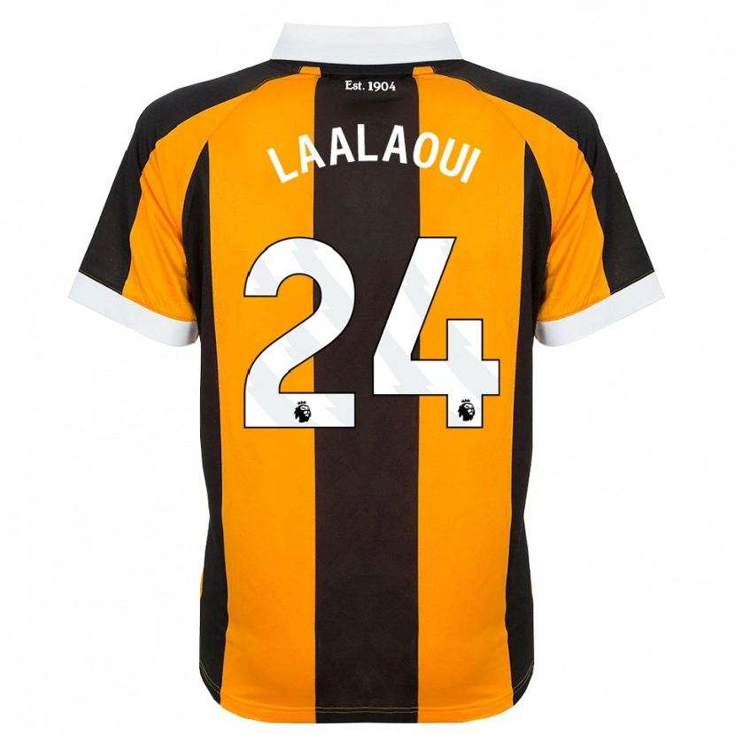 DanxenメンズReda Laalaoui#24オレンジ ブラック ホワイトホームシャツ2026/27ジャージーユニフォーム