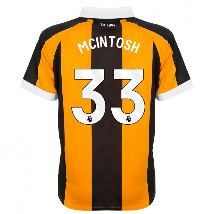 DanxenメンズLucy Mcintosh#33オレンジ ブラック ホワイトホームシャツ2026/27ジャージーユニフォーム