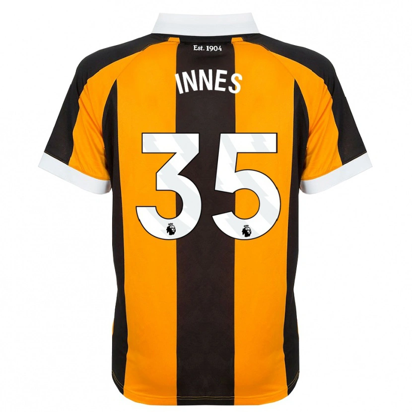 DanxenメンズEmma Innes#35オレンジ ブラック ホワイトホームシャツ2026/27ジャージーユニフォーム