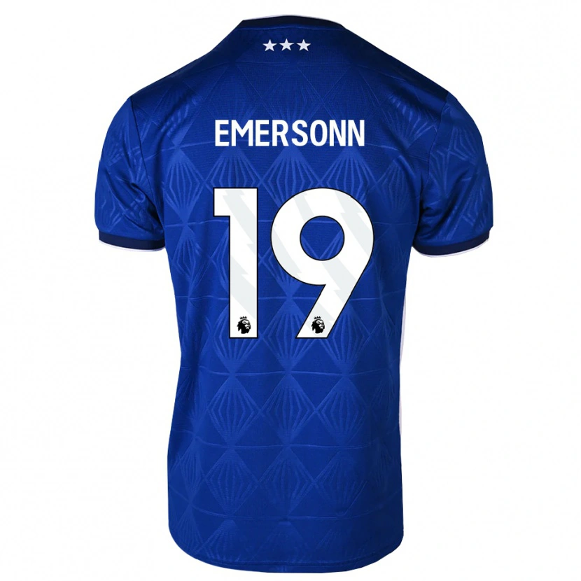 DanxenメンズEmersonn#19ミディアムブルー ホワイト レッドホームシャツ2026/27ジャージーユニフォーム