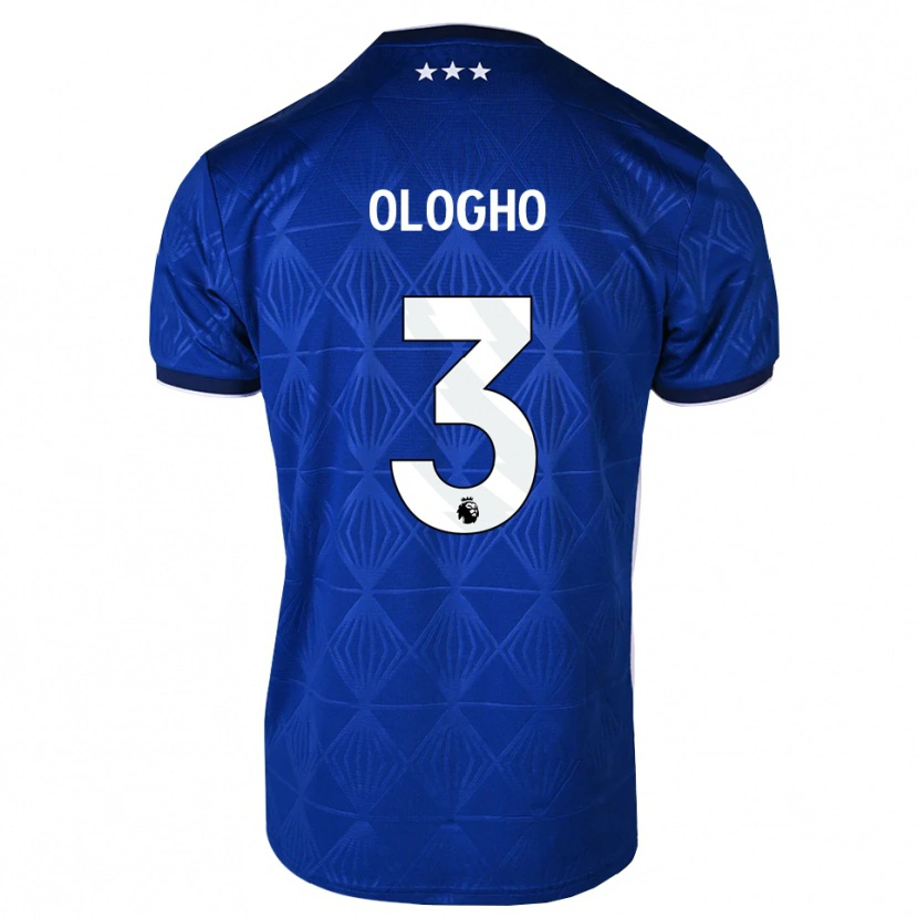 DanxenメンズDaniel Ologho#3ミディアムブルー ホワイト レッドホームシャツ2026/27ジャージーユニフォーム