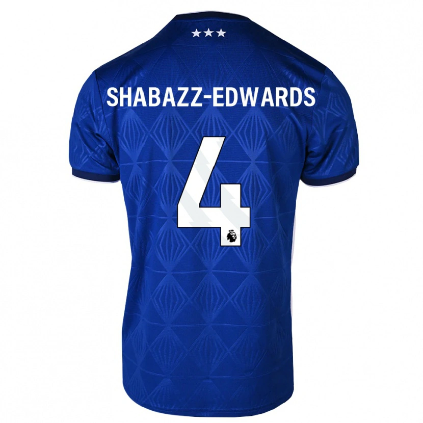DanxenメンズWalker Shabazz-Edwards#4ミディアムブルー ホワイト レッドホームシャツ2026/27ジャージーユニフォーム