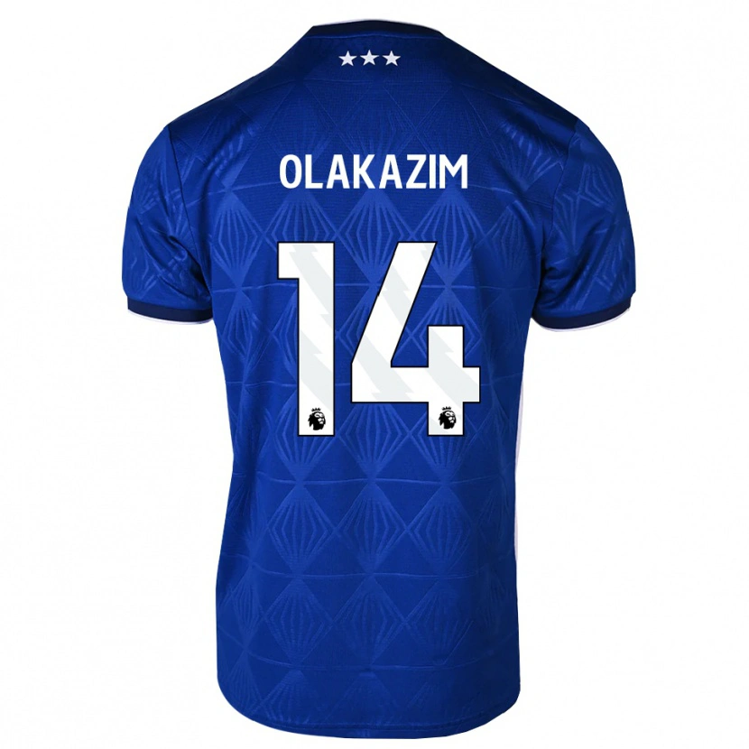 DanxenメンズMustaan Olakazim#14ミディアムブルー ホワイト レッドホームシャツ2026/27ジャージーユニフォーム