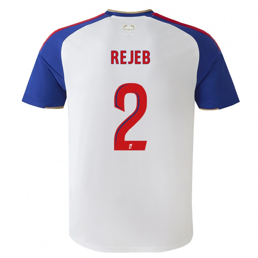 DanxenメンズJibril Rejeb#2ロイヤルブルー レッド ホワイトホームシャツ2026/27ジャージーユニフォーム