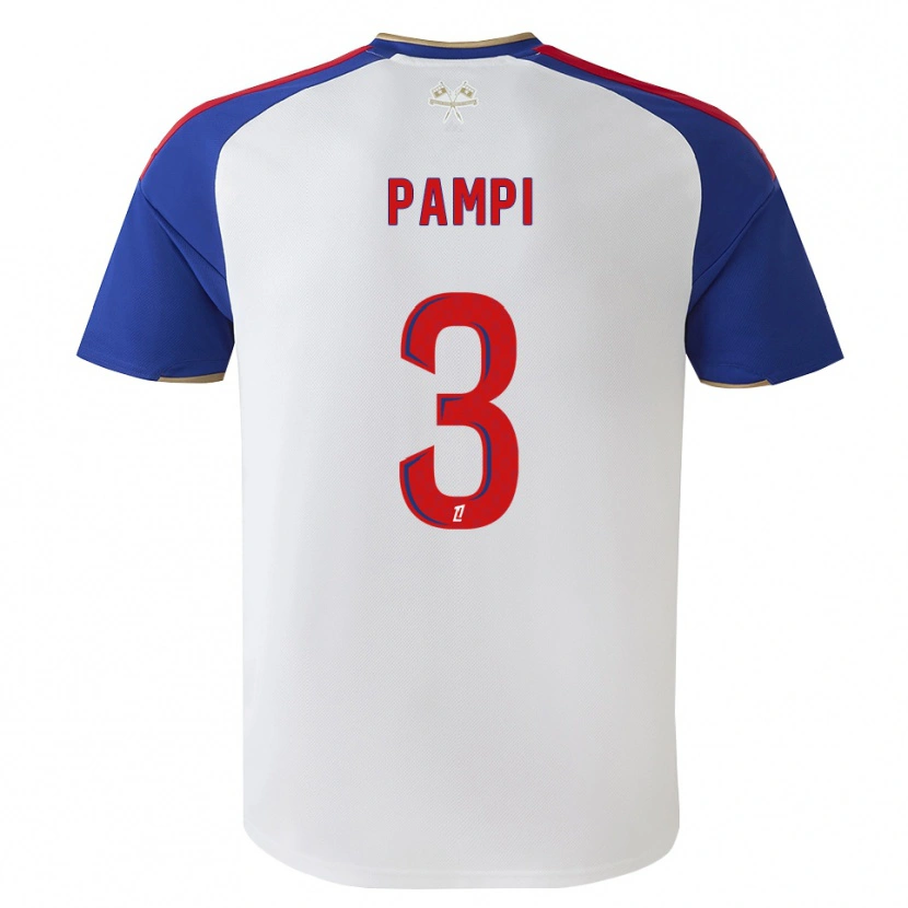 DanxenメンズEmanuel Pampi#3ロイヤルブルー レッド ホワイトホームシャツ2026/27ジャージーユニフォーム