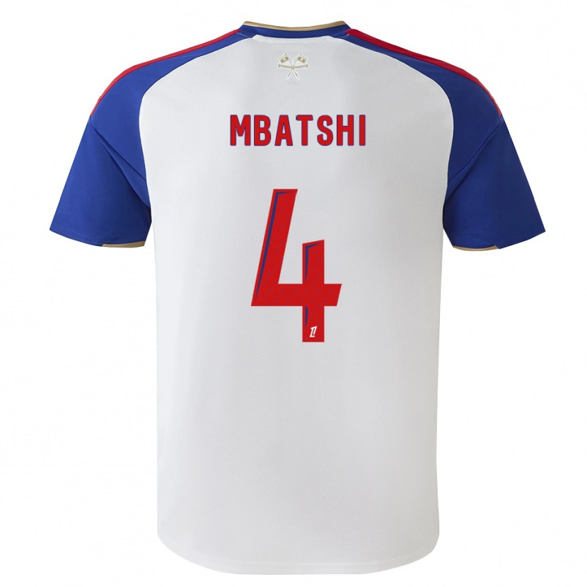 DanxenメンズPrince Mbatshi Mukuba#4ロイヤルブルー レッド ホワイトホームシャツ2026/27ジャージーユニフォーム