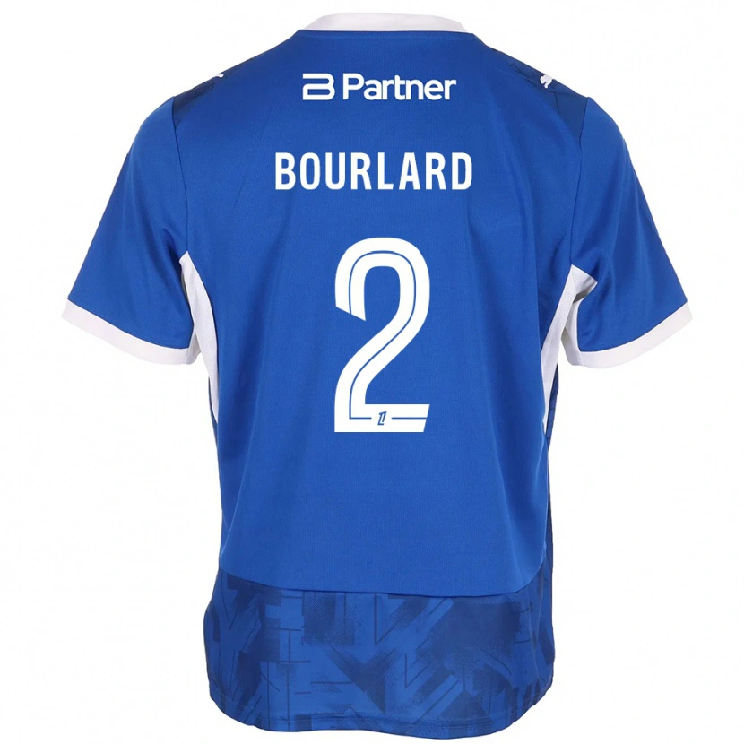 DanxenメンズLiam Bourlard#2ミディアムブルー ホワイトホームシャツ2026/27ジャージーユニフォーム