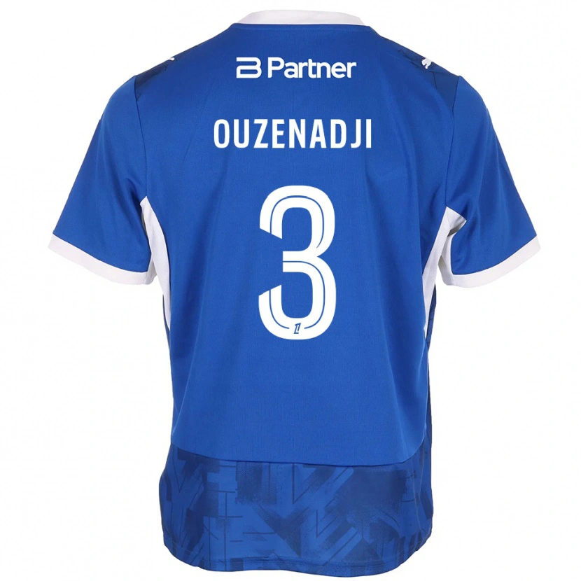 DanxenメンズAnis Ouzenadji#3ミディアムブルー ホワイトホームシャツ2026/27ジャージーユニフォーム