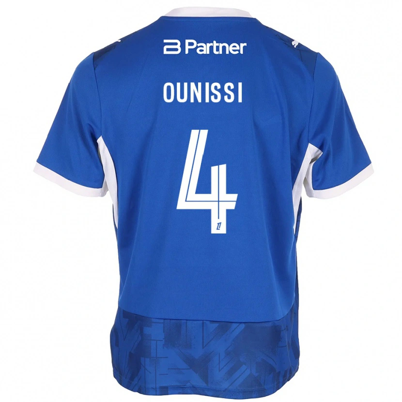 DanxenメンズIlian Ounissi#4ミディアムブルー ホワイトホームシャツ2026/27ジャージーユニフォーム