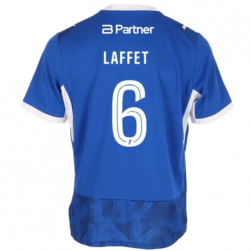 DanxenメンズYves Laffet#6ミディアムブルー ホワイトホームシャツ2026/27ジャージーユニフォーム