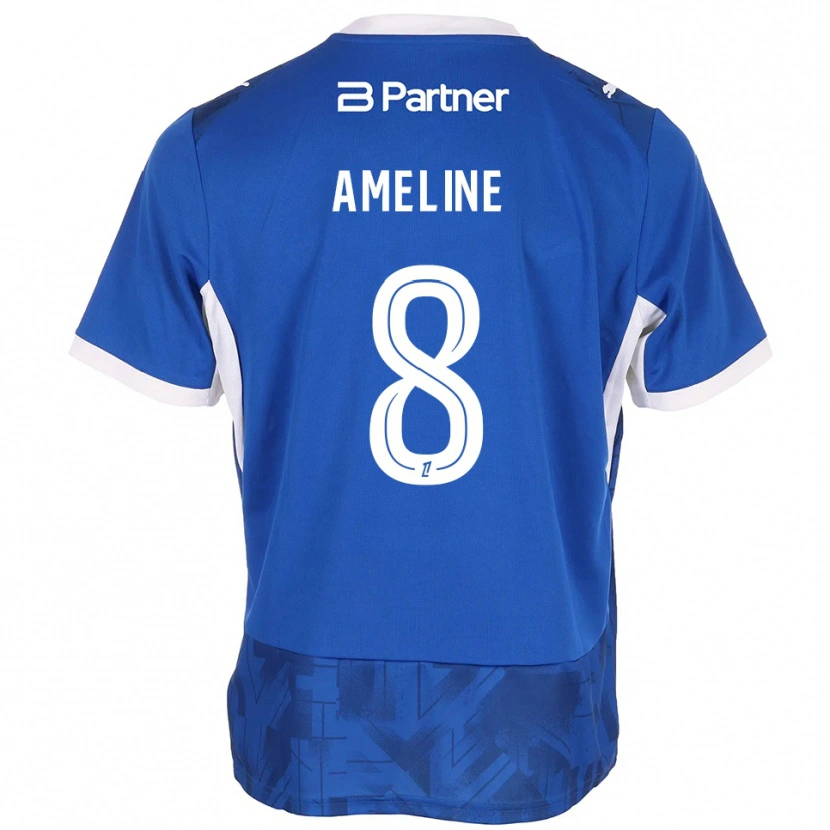 DanxenメンズSoan Ameline#8ミディアムブルー ホワイトホームシャツ2026/27ジャージーユニフォーム