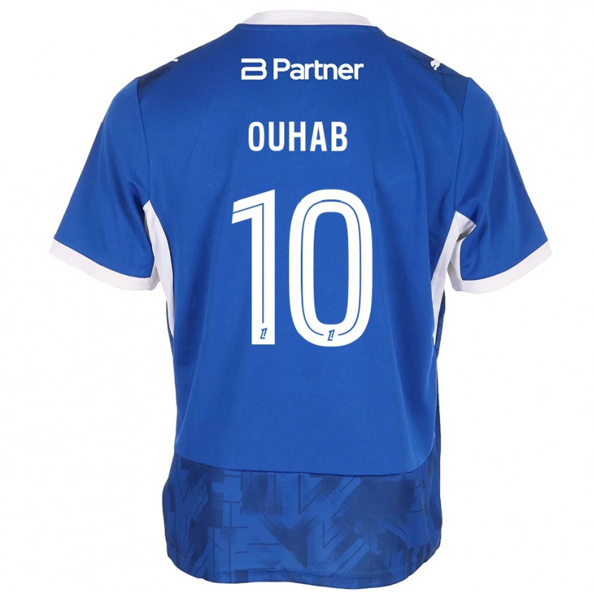 DanxenメンズMathys Ouhab#10ミディアムブルー ホワイトホームシャツ2026/27ジャージーユニフォーム