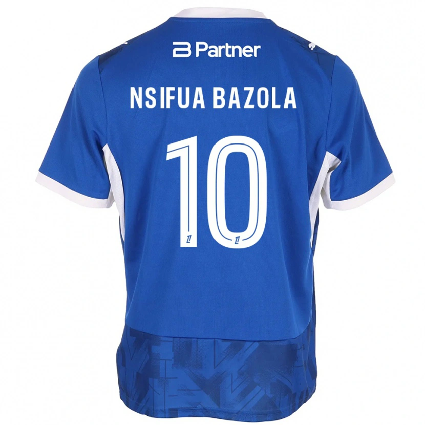 DanxenメンズPreston Nsifua Bazola#10ミディアムブルー ホワイトホームシャツ2026/27ジャージーユニフォーム