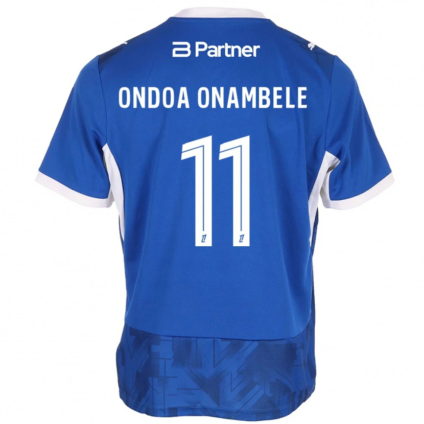 DanxenメンズFred Ondoa Onambele#11ミディアムブルー ホワイトホームシャツ2026/27ジャージーユニフォーム