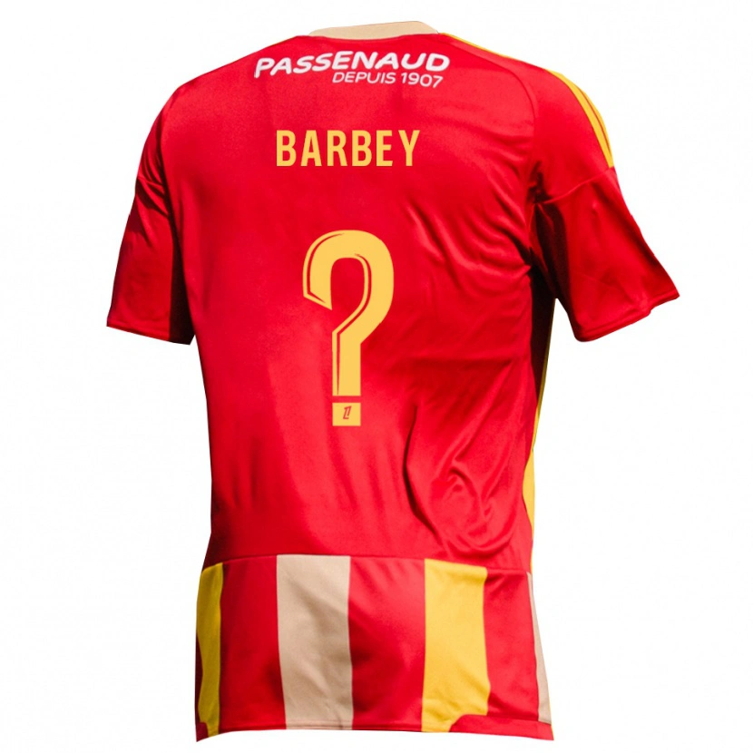 DanxenメンズEliott Barbey#0レッド イエロー グリーンホームシャツ2026/27ジャージーユニフォーム