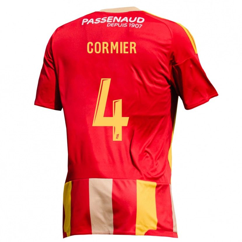 DanxenメンズLeny Cormier#4レッド イエロー グリーンホームシャツ2026/27ジャージーユニフォーム
