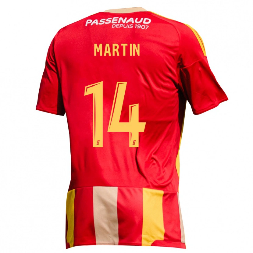 DanxenメンズLucas Martin#14レッド イエロー グリーンホームシャツ2026/27ジャージーユニフォーム