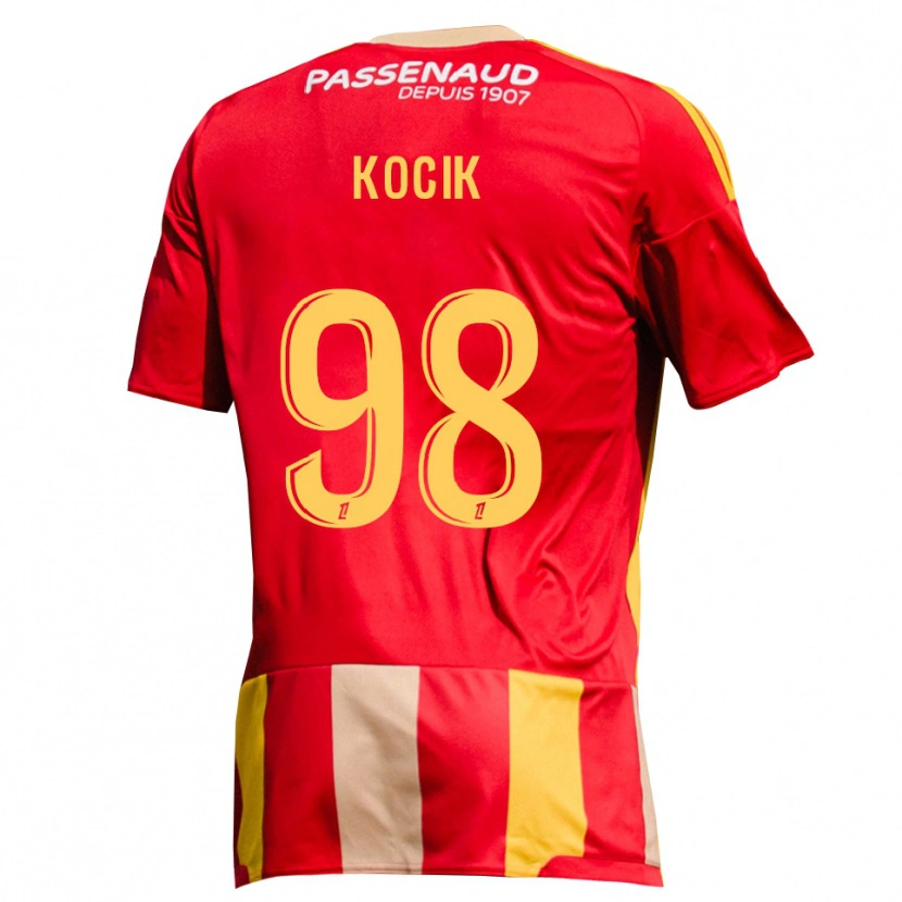 DanxenメンズNicolas Kocik#98レッド イエロー グリーンホームシャツ2026/27ジャージーユニフォーム