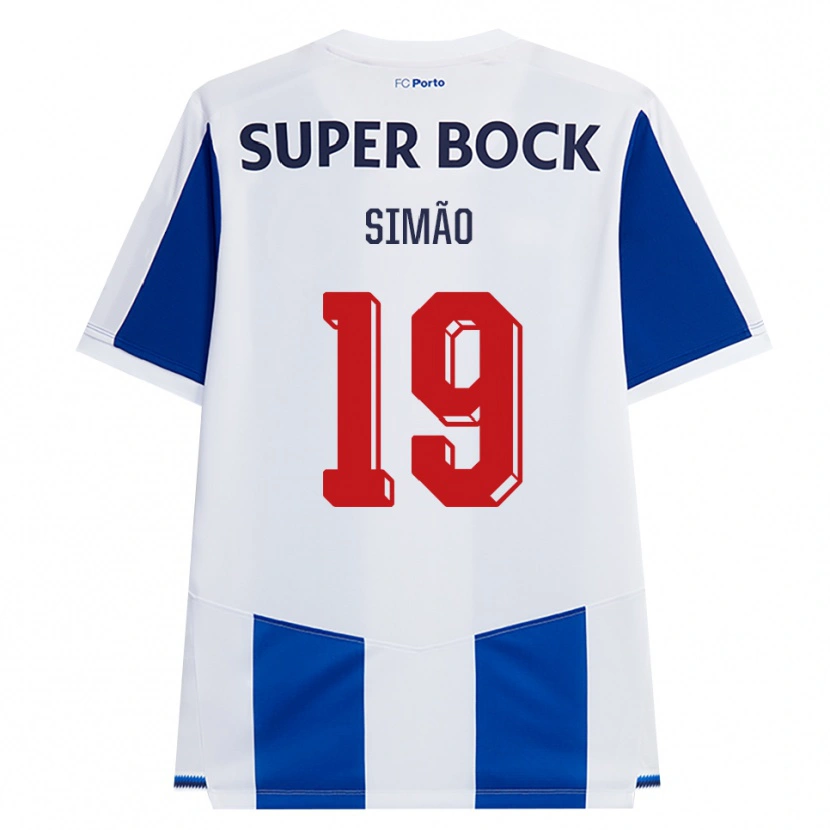 DanxenメンズMartim Simão#19ブルー ホワイト レッドホームシャツ2026/27ジャージーユニフォーム