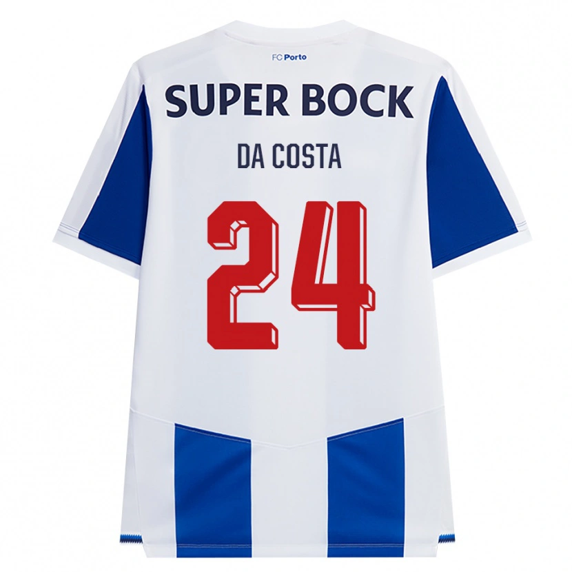DanxenメンズSeif Da Costa#24ブルー ホワイト レッドホームシャツ2026/27ジャージーユニフォーム
