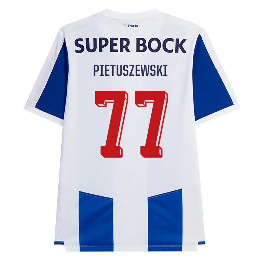 DanxenメンズOskar Pietuszewski#77ブルー ホワイト レッドホームシャツ2026/27ジャージーユニフォーム