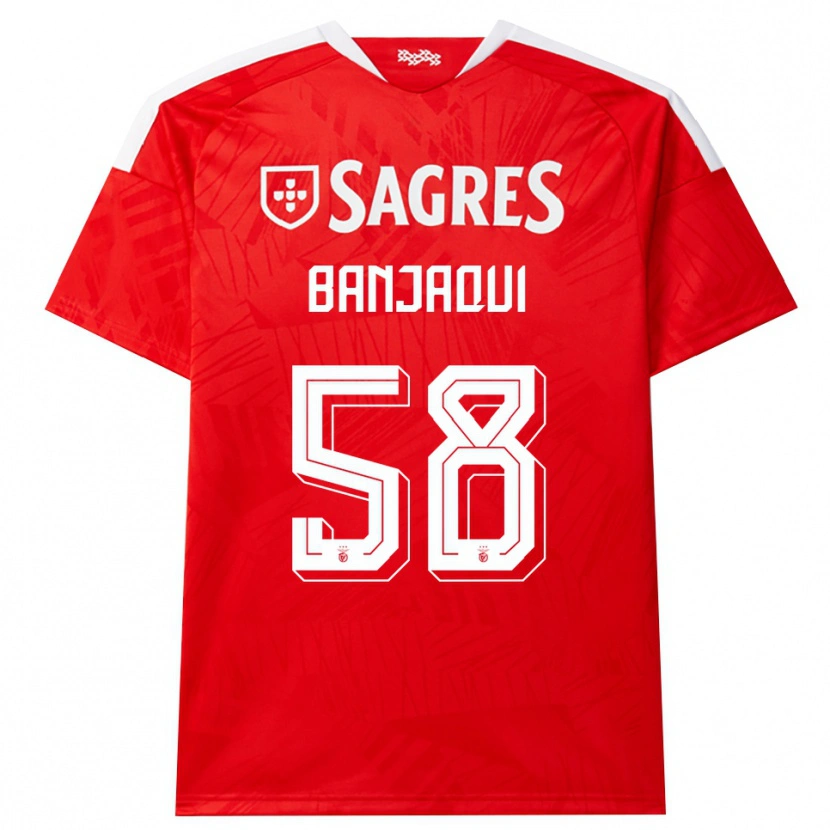 DanxenメンズDaniel Banjaqui#58レッド ホワイト イエローホームシャツ2026/27ジャージーユニフォーム