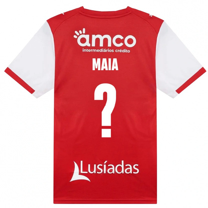 DanxenメンズJoão Maia#0ホワイト レッド ブラックホームシャツ2026/27ジャージーユニフォーム