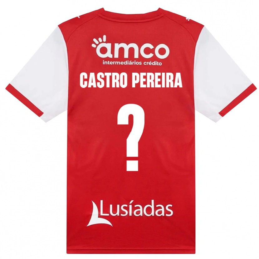 DanxenメンズRodrigo Castro Pereira#0ホワイト レッド ブラックホームシャツ2026/27ジャージーユニフォーム
