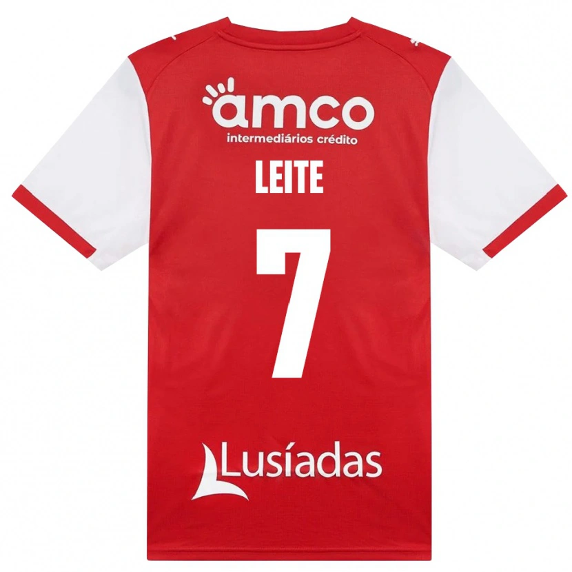 DanxenメンズAfonso Leite#7ホワイト レッド ブラックホームシャツ2026/27ジャージーユニフォーム