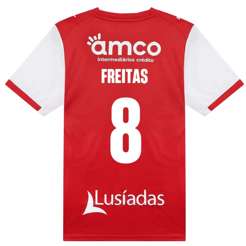 DanxenメンズMylena Freitas#8ホワイト レッド ブラックホームシャツ2026/27ジャージーユニフォーム