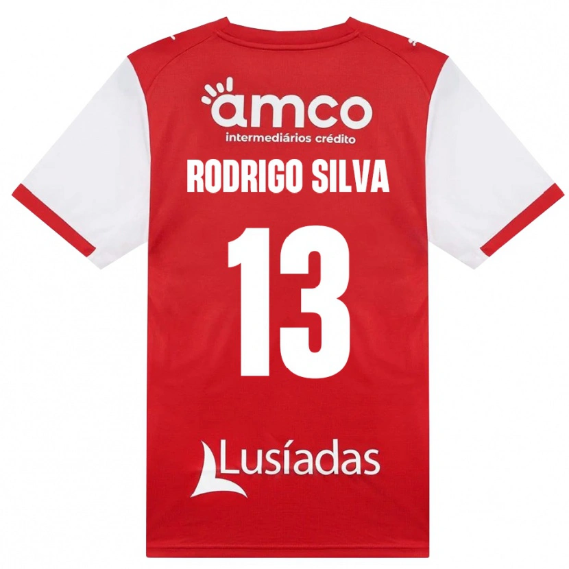 DanxenメンズRodrigo Silva#13ホワイト レッド ブラックホームシャツ2026/27ジャージーユニフォーム