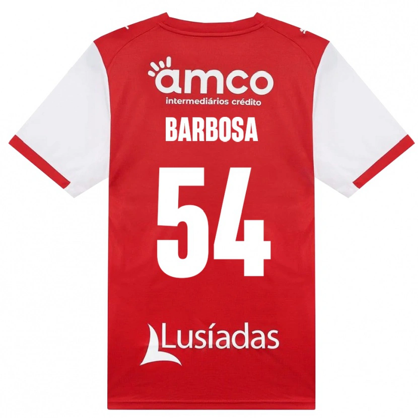 DanxenメンズGui Barbosa#54ホワイト レッド ブラックホームシャツ2026/27ジャージーユニフォーム