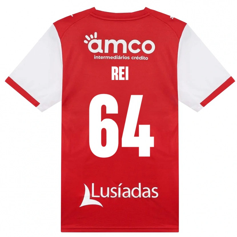 DanxenメンズRicardo Rei#64ホワイト レッド ブラックホームシャツ2026/27ジャージーユニフォーム