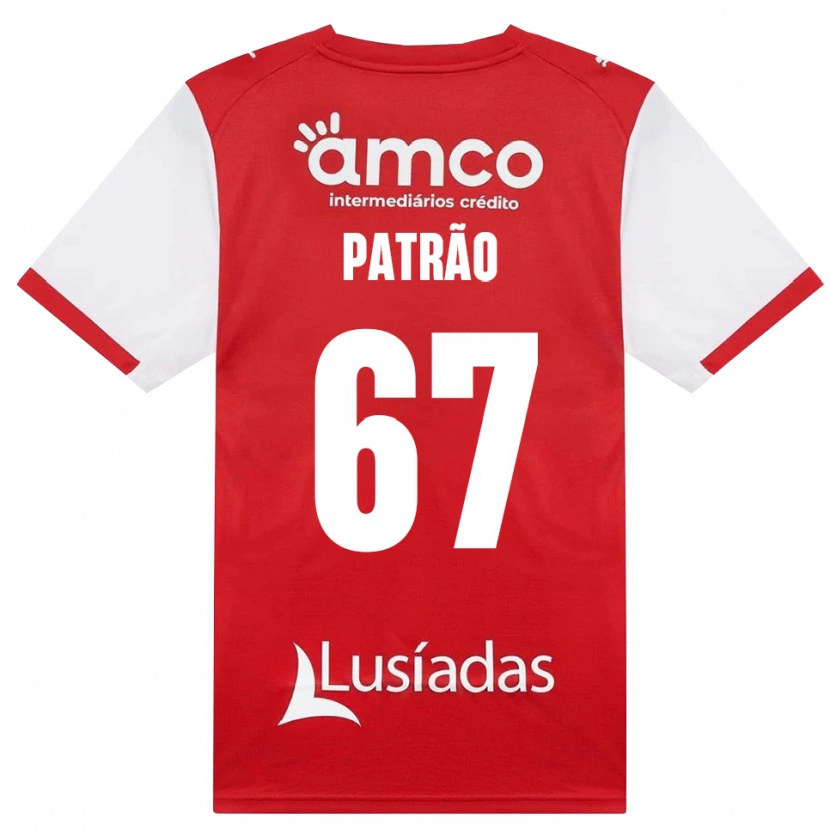 DanxenメンズAfonso Patrão#67ホワイト レッド ブラックホームシャツ2026/27ジャージーユニフォーム