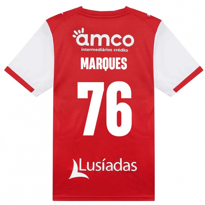 DanxenメンズTomás Marques#76ホワイト レッド ブラックホームシャツ2026/27ジャージーユニフォーム