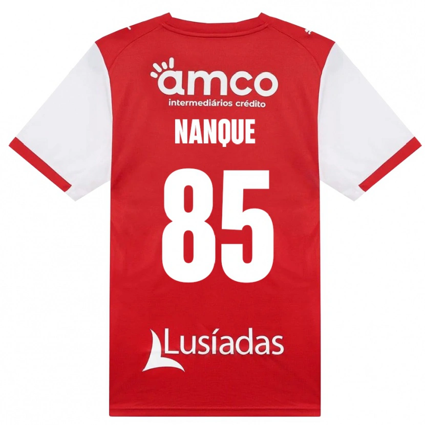 DanxenメンズEdgar Nanque#85ホワイト レッド ブラックホームシャツ2026/27ジャージーユニフォーム