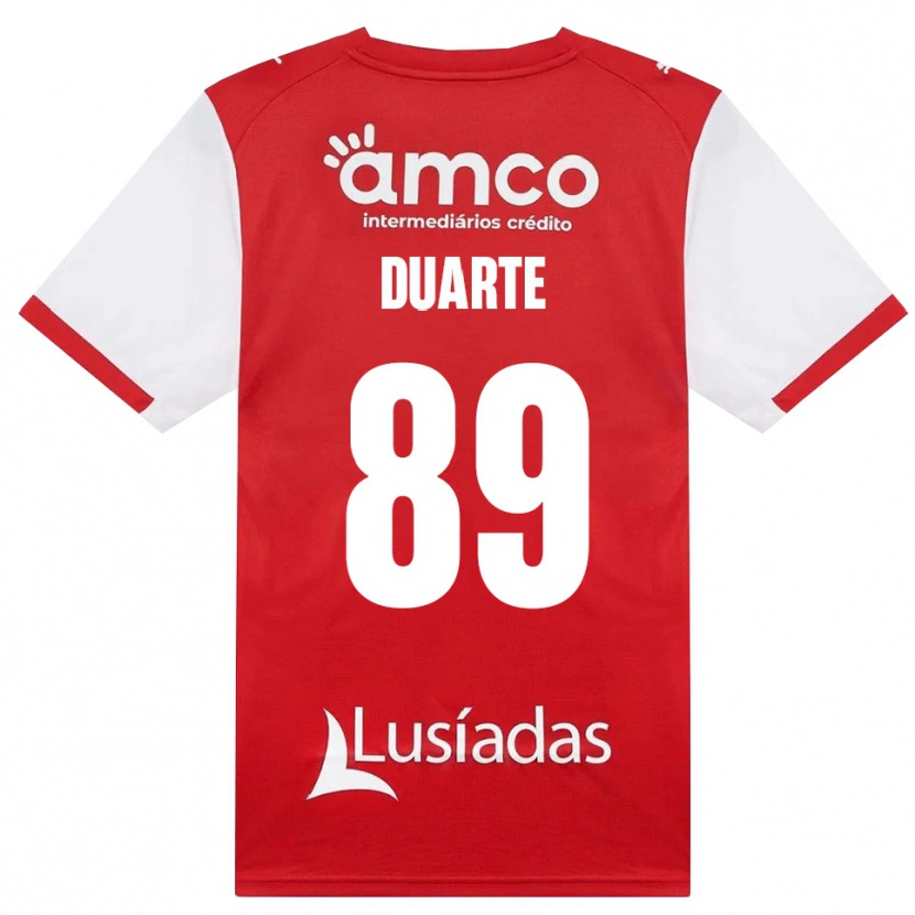 DanxenメンズAfonso Duarte#89ホワイト レッド ブラックホームシャツ2026/27ジャージーユニフォーム